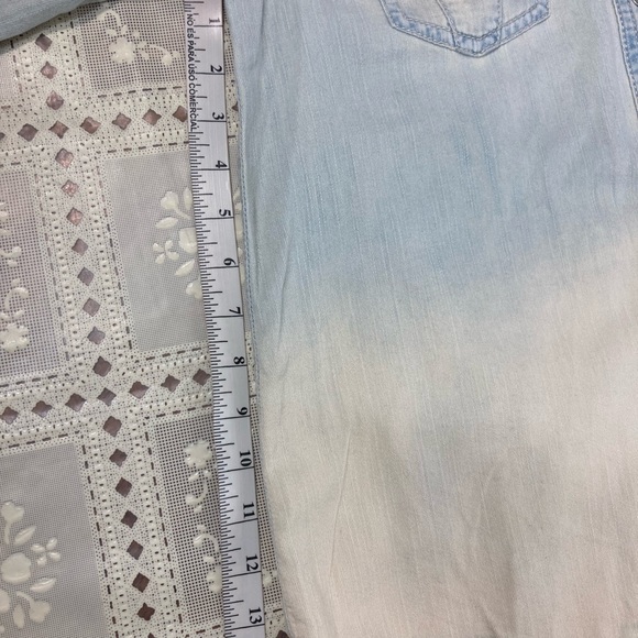 Dkny Women's Blue Button Down Shirt with Gradient Effect NWT - Picture 6 of 12